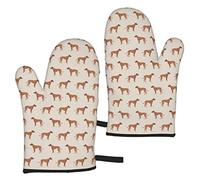 Rhodesian Ridgeback Dog Breed Pet Tan Oven Gloves,Heat Resistant Baking Mitts Non-Slip Kitchen Oven Mitts 1 Pair