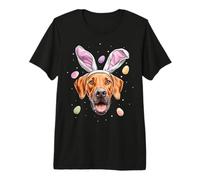 Rhodesian Ridgeback Dog Rabbit Eggs Bunny Ears Cute Spring Premium T-Shirt