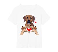 Rhodesian Ridgeback Dog Rhodesian Ridgebacks T-Shirt, Women's Plus, White, 5X