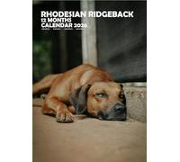 Rhodesian Ridgeback Dog Wall Calendar, A3 Size, Wire-Bound, Full Colour, Free Pack of Calendar Stickers.