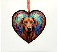 Rhodesian Ridgeback Heart Suncatcher - Memorial or Gift for Dog Lovers - 19cm