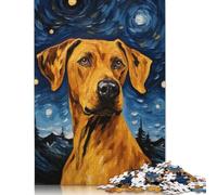 Rhodesian Ridgeback Jigsaw Puzzles for Adults Kids. 1000 Piece Great Challenge Toy Educational Game Home Decoration for Adults& Kids Age 14 Years Up 1000pcs (38x26cm)