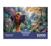Rhodesian Ridgeback Jigsaw Puzzles Puzzle for Adults Kids. 1000 Piece Forest Stream Great Gifts Challenge Toy Home Decoration for Adults& Kids Age 14 Years Up 70x50cm/1000pcs