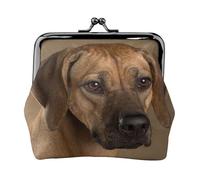 Rhodesian Ridgeback, PU Leather Coin Purse, Small Wallets, Change Pouch with Kiss Lock Clasp Buckle, Change Purse