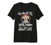 Rhodesian Ridgeback Rocking The Dog Mom and Aunt Life Premium T-Shirt