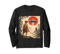 Rhodesian Ridgeback Samurai UFO Japanese Ukiyo-e Dog Lover Long Sleeve T-Shirt