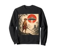 Rhodesian Ridgeback Samurai UFO Japanese Ukiyo-e Dog Lover Sweatshirt