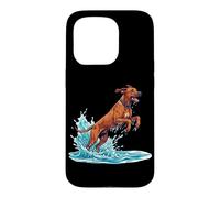 Rhodesian Ridgeback Swimming Diving Dog Lover Pool Case for iPhone 15 Pro