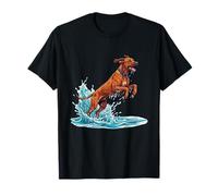 Rhodesian Ridgeback Swimming Diving Dog Lover Pool T-Shirt