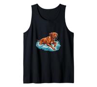Rhodesian Ridgeback Swimming Diving Dog Lover Pool Tank Top
