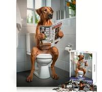 Rhodesian Ridgeback Toilet Jigsaw Puzzles 1000 Pieces for Teenagers Logic Game Warm Time Precise Cut Art Collection Piece (50x75cm)