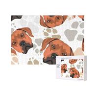 Rhodesian Ridgeback With Love,300 Pieces Wooden Jigsaw Family Game Jigsaw Puzzles for Adults Teens Home Decor