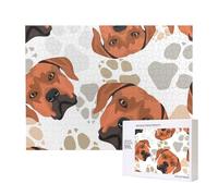 Rhodesian Ridgeback With Love,500 Pieces Wooden Jigsaw Family Game Jigsaw Puzzles for Adults Teens Home Decor