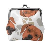 Rhodesian Ridgeback with Love, PU Leather Coin Purse, Small Wallets, Change Pouch with Kiss Lock Clasp Buckle, Change Purse