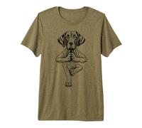 Rhodesian Ridgeback Yoga Dog Puppy Cute Dogs Asana Tree Pose Premium T-Shirt