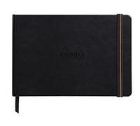 Rhodia 116171C - Rhodia Touch Mixed Media Book, extra-white Paint'On paper 250g - A5 landscape, 40 pages sewn, rigid-edged brochure