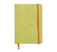 RHODIA 117306C - Anise Soft Notebook - A6 - Lined - 144 pages - Ivory Clairefontaine Paper 90 g/m - Bookmark, Elastic Closure - Faux Leather Cover - Rhodiarama Collection