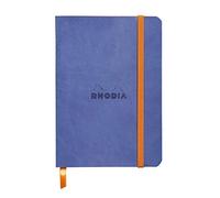 RHODIA 117308C - Saphir Soft Notebook - A6 - Lined - 144 pages - Ivory Clairefontaine Paper 90 g/m - Bookmark, Elastic Closure - Faux Leather Cover - Rhodiarama Collection