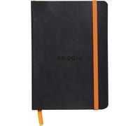 RHODIA 117352C - Black Flexible Notebook - A6 - Dotted Dot - 144 pages - Ivory