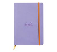 RHODIA 117409C - Iris Soft Notebook - A5 - Lined - 160 pages - Ivory Clairefontaine Paper 90 g/m - Bookmark, Elastic Closure - Faux Leather Cover - Rhodiarama Collection
