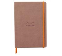 RHODIA 117438C - Rosewood Soft Notebook - A5 - Dotted Dot - 160 pages - Ivory Clairefontaine Paper 90 g/m - Bookmark, Elastic Closure - Faux Leather Cover - Rhodiarama Collection
