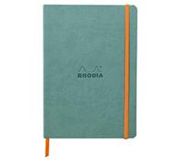 RHODIA 117443C - Water Soft Notebook - A5 - Dotted Dot - 160 pages - Ivory Clairefontaine Paper 90 g/m - Bookmark, Elastic Closure - Faux Leather Cover - Rhodiarama Collection