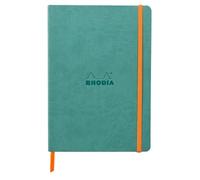 RHODIA 117443C - Water Soft Notebook - A5 - Dotted Dot - 160 pages - Ivory Clairefontaine Paper 90 g/m - Bookmark, Elastic Closure - Faux Leather Cover - Rhodiarama Collection