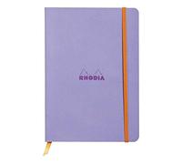 RHODIA 117459C - Iris Soft Notebook - A5 - Dotted Dot - 160 pages - Ivory Clairefontaine Paper 90 g/m - Bookmark, Elastic Closure - Faux Leather Cover - Rhodiarama Collection