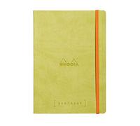 RHODIA 117746C - Notebook Bullet Journal Goalbook Anis - A5 14.8 x 21 cm - Dotted - 240 pages - Ivory 90 gsm paper - 2 Ribbons, Elastic Closure - Leatherette