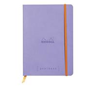 RHODIA 117749C - Soft Notebook Bullet Journal Goalbook Iris - A5 - Dotted Dot - 240 pages - 90g Ivory Clairefontaine Paper - 2 Ribbons, Elastic Closure - Faux Leather Cover