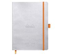 Clairefontaine Rhodiarama Italian Leatherette Meeting Book A5+ Silver