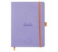 RHODIA 117789C - Meeting Iris Flexible Notebook - A5+ - Pre-Printed Date/Notes/Action - 160 Detachable Pages - 90G Clairefontaine Paper - Bookmark, Pencil Holder - Faux Leather Cover - Rhodiarama