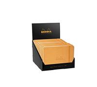 RHODIA 118018C - Rigid Notebook Webnotebook Orange Landscape - 14x11 cm - Dotted Dot - 192 pages - Ivory Clairefontaine Paper 90 g/m - Bookmark, Elastic Closure - Faux Leather Cover