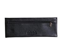 RHODIA 118449C - Flat Pencil Case Soft Epure Black Leather - 22 x 8.5 cm - Filing and Storage of Documents - Genuine Leather - Storage for Pens, Pencils, Markers, Small Supplies