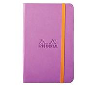 RHODIA 118651C - Lilac Rigid Notebook - A6 - Lined - 192 pages - Ivory Clairefontaine Paper 90 g/m - Bookmark, Elastic Closure - Faux Leather Cover - Rhodiarama Collection