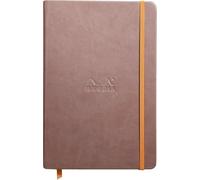 RHODIA 118744C - Taupe Rigid Notebook - A5 - Lined - 192 pages - Ivory Clairefontaine Paper 90 g/m - Bookmark, Elastic Closure - Faux Leather Cover - Rhodiarama Collection