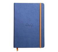 RHODIA 118748C - Saphir Rigid Notebook - A5 - Lined - 192 pages - Ivory Clairefontaine Paper 90 g/m - Bookmark, Elastic Closure - Faux Leather Cover - Rhodiarama Collection
