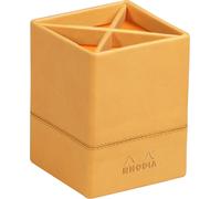 RHODIA 118810C - Orange Pencil Holder - 8x8x11 cm - Orange Saddle Stitching - F