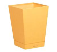 RHODIA 118820C - Orange Waste Paper Bin - 24x24x32 cm - Orange Saddle Stitching - Faux Leather Exterior - Rhodiarama Home Office Collection - Office Organization & Designer Storage, Black
