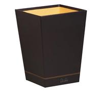 RHODIA 118826C - Black Waste Paper Bin - 24x24x32 cm - Orange Saddle Stitching - Faux Leather Exterior - Rhodiarama Home Office Collection - Office Organization & Designer Storage