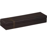 RHODIA 118876C - Black Pencil Case - 21 x 5.5 x 3 cm - Orange Saddle Stitching