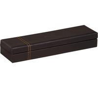 RHODIA 118876C - Black Pencil Case - 21 x 5.5 x 3 cm - Orange Saddle Stitching