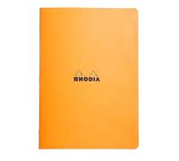 Rhodia 119164Cpack - Set of 10 Orange Staplebound Notebooks - A4 - Small Squares - 96 pages - 80gsm White Paper - Waterproof, Resistant Soft Coated Card Cover