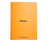 Rhodia 119167Cpack - Un lot de 10 Cahiers Piqués Orange - A4 - Pointillés Dot - 96 pages - Papier Clairefontaine Blanc 80 g/m² - Couverture en Carte Enduite Souple, Résistante et Imperméable