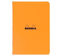 Rhodia 119168Cpack - Un lot de 10 Cahiers Piqués Orange - A4 - Ligné - 96 pages - Papier Clairefontaine Blanc 80 g/m² - Couverture en Carte Enduite Souple, Résistante et Imperméable