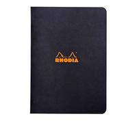 Rhodia 119183Cpack - Un lot de 10 Carnets Piqués Black - A5 - Petits Carreaux - 96 pages - Papier Clairefontaine Blanc 80 g/m² - Couverture en Carte Enduite Souple, Résistante et Imperméable
