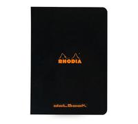 Rhodia 119186Cpack - A pack of 10 Black Staplebound Notebooks - A5 - Dotted - 96 pages - 80 gsm Clairefontaine White paper - Waterproof Soft Coated Card Cover