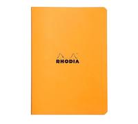 Rhodia 119188Cpack - Un lot de 10 Carnets Piqués Orange - A5 - Ligné - 96 pages - Papier Clairefontaine Blanc 80 g/m² - Couverture en Carte Enduite Souple, Résistante et Imperméable