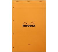RHODIA 119660C - Stapled Notepad N°119 Orange - A4+ - Ruled - 80 Detachable Sh