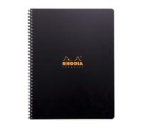 RHODIA 119901C - Spiral Notebook (Full Bound) Black A4+, Lined & Margin